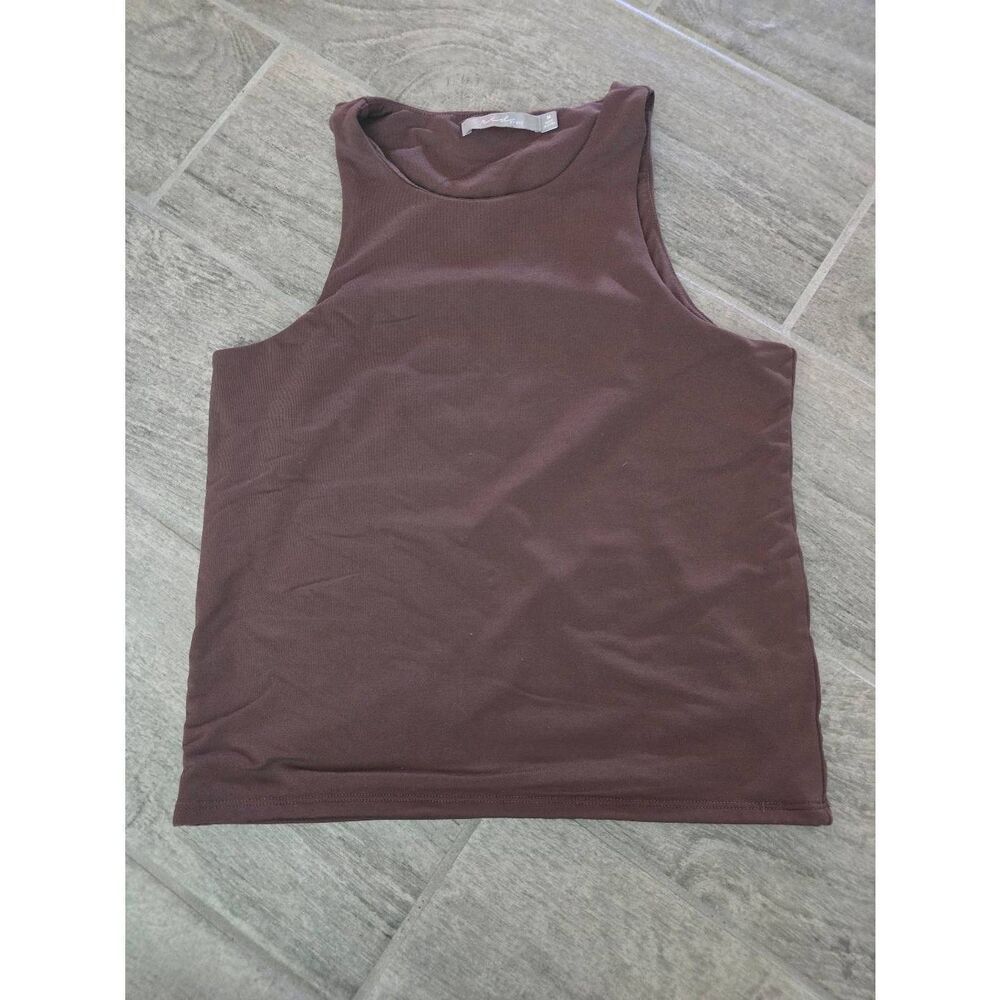 Women's Red by BKE High Neck Tank Top Brown‎ Size Medium